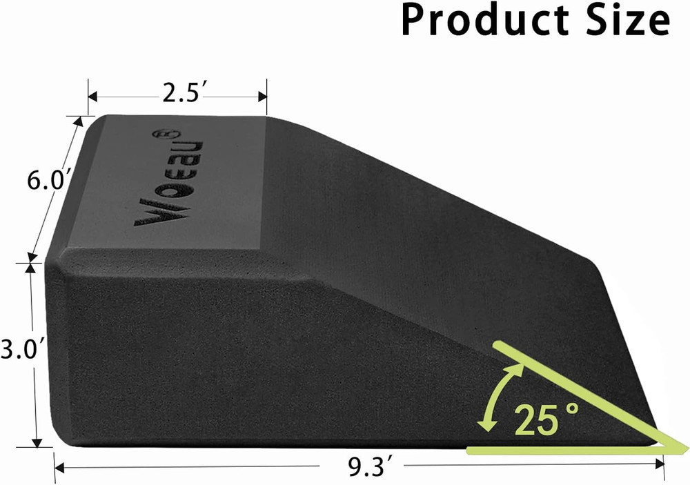 2 Pack Non-Slip Professional Squat Wedge Blocks - Heel Elevated Ramp for Squats,