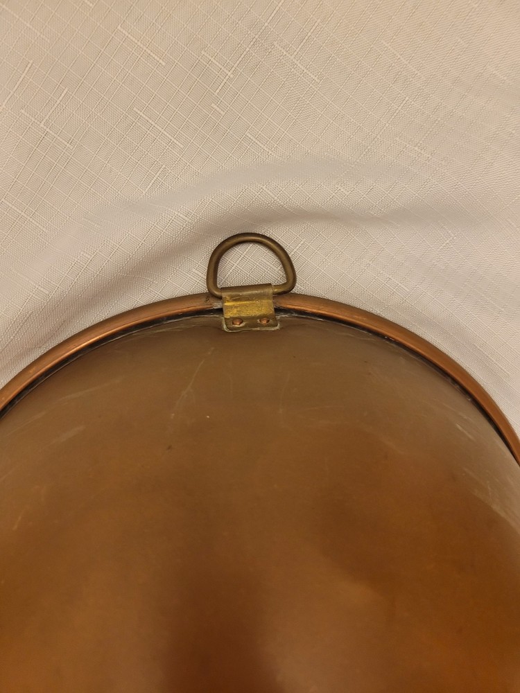 Vintage Copper Mixing Bowl Kitchen Decor Serving Bowl with Hanging Loop