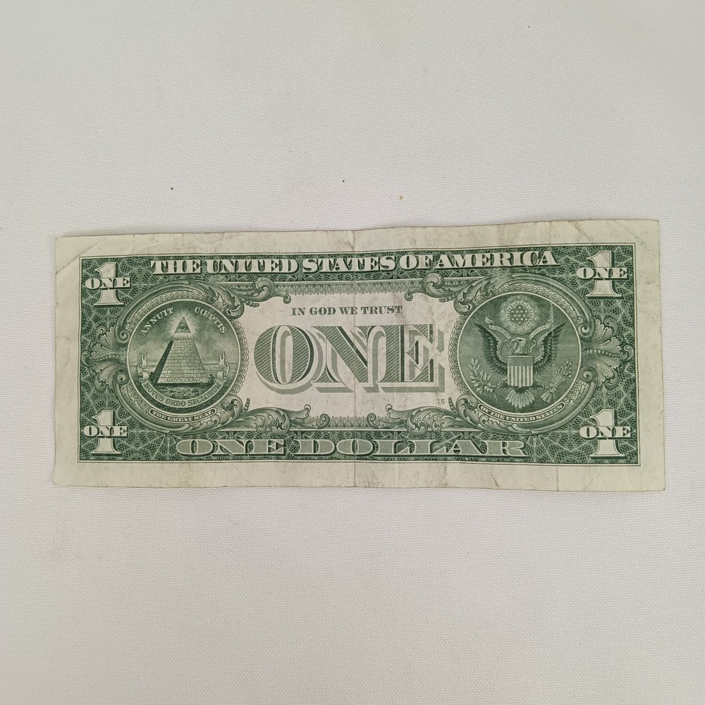 2021 $1 Error Note Faulty Alignment Error Showing Offset front - back circulated