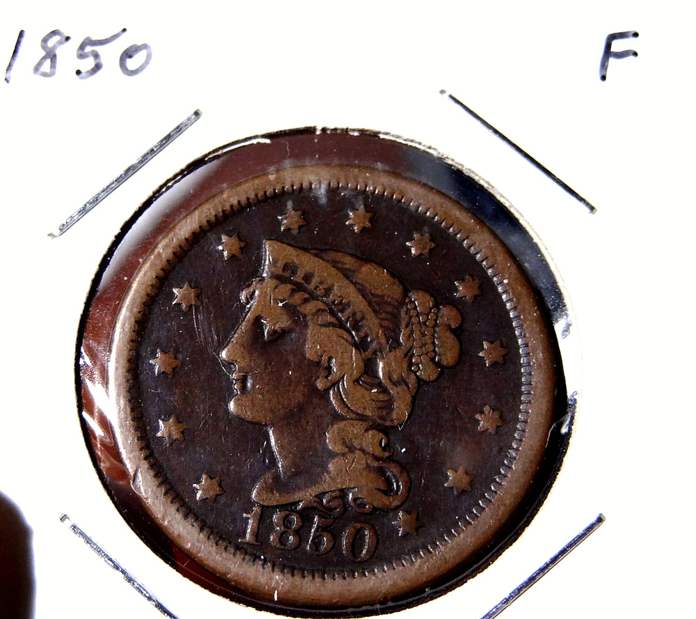 1850 US Large Cent Copper Coin