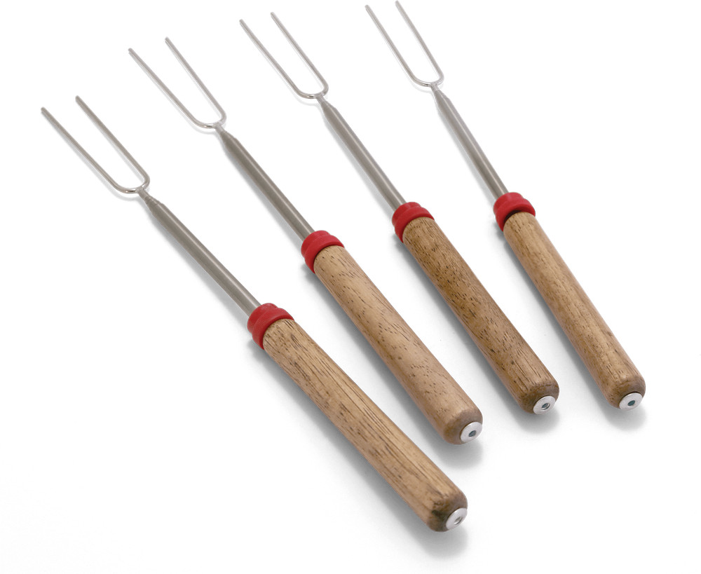 Telescoping Roasting Fork 12.5  to 34 inch,Chrome-Plated Steel, Extendable