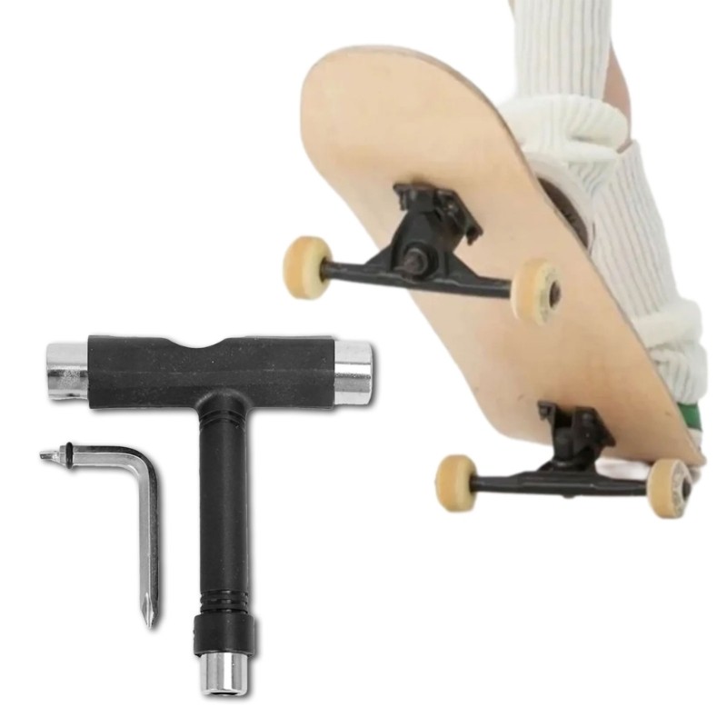 Multifunctional Skateboard Wrench Light Weight T Type Skateboard Tool Enduring