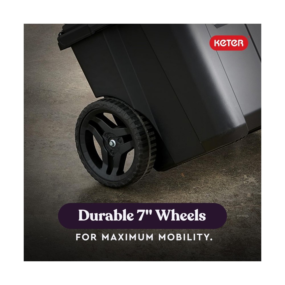 Keter Stack N’ Roll 3-Piece Rolling Tool Box System – Stackable Modu
