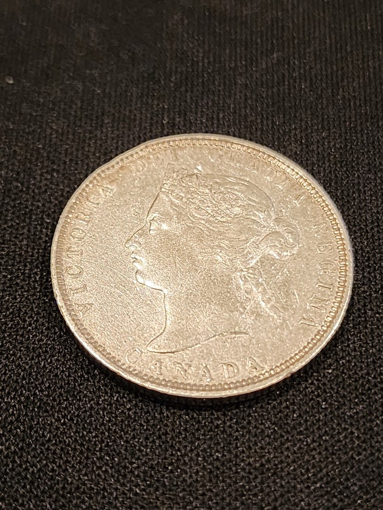 1872H Canada 25 Cents Silver Coin