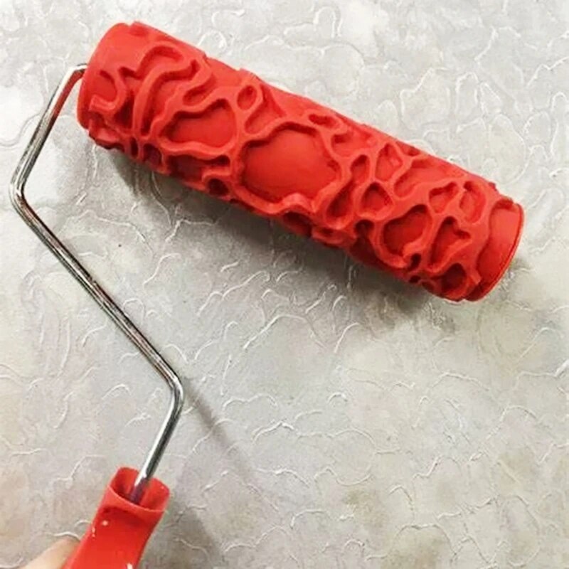 Embossed Texture Painting Tools Decorative Paint Roller Pattern For Wall Rubber