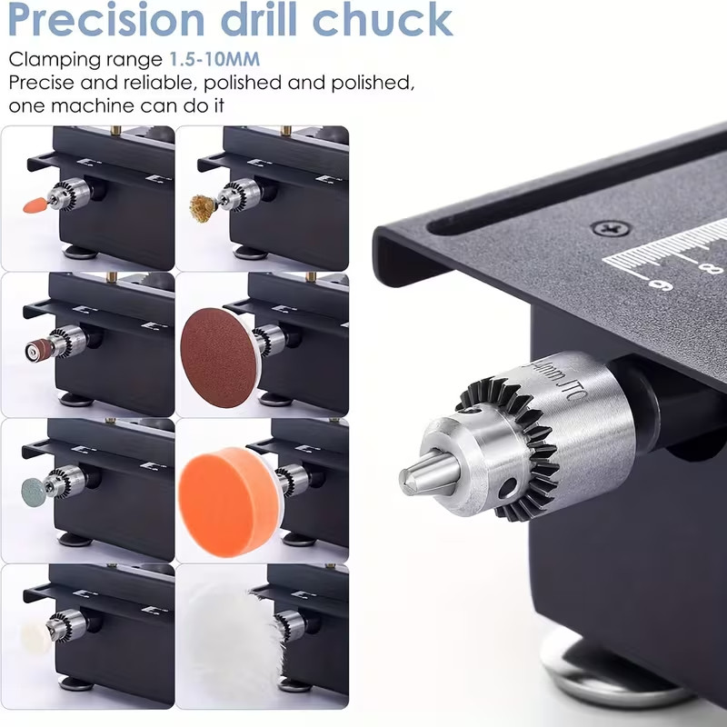 Compact Table Saw, Versatile And Portable, Suitable for Cutting, Sanding, Drill