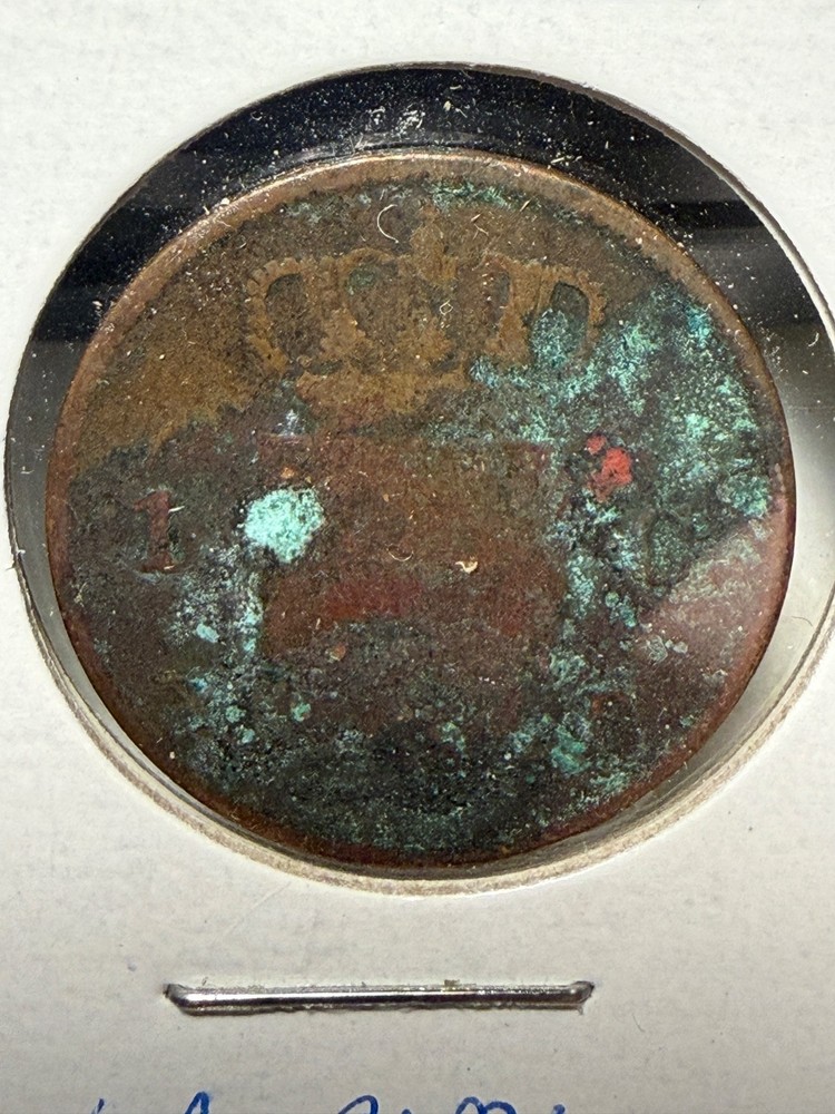 1828 Netherlands 1 Cent coin