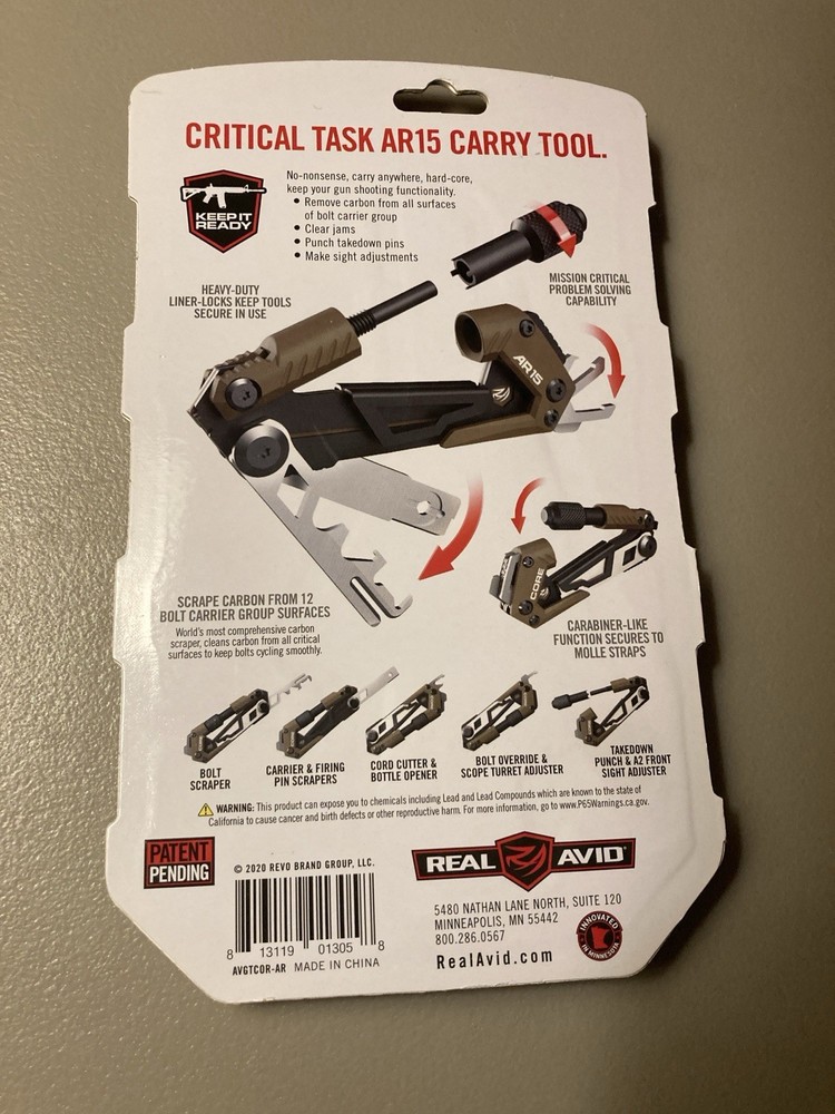 Real Avid Gun-Tool Core Keep It Ready Modern Critical Task Carry Tool New