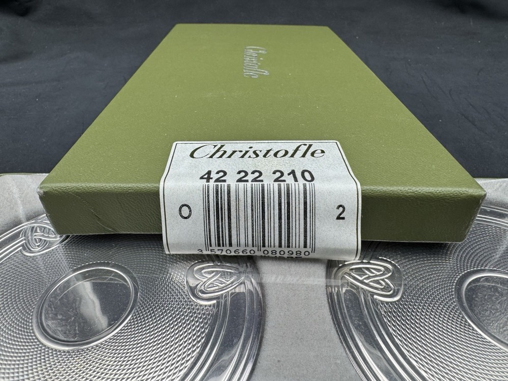 New Two Christofle Louis Philippe Silverplate Coasters