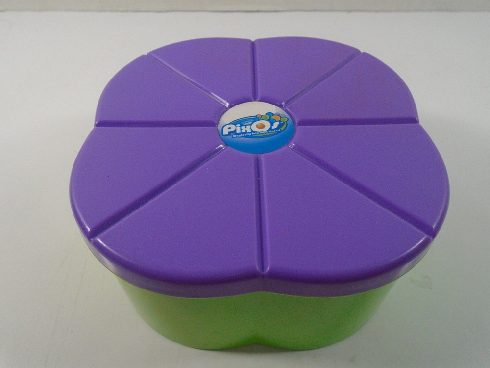 PIXOS--PURPLE & GREEN STORAGE CONTAINER BOX (LOOK)