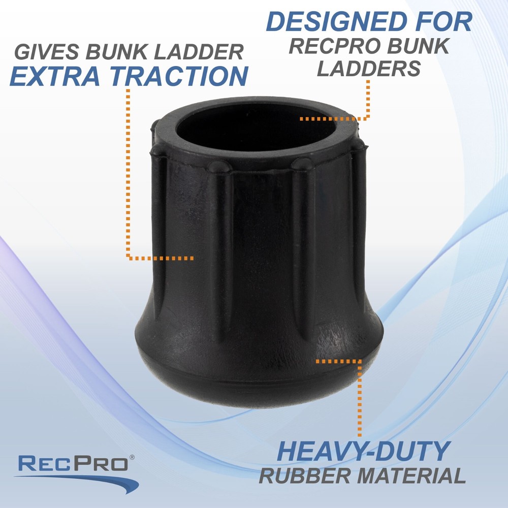 RecPro RV Replacement Ladder Feet - for Use with 1" Round Legs | 2 Pack