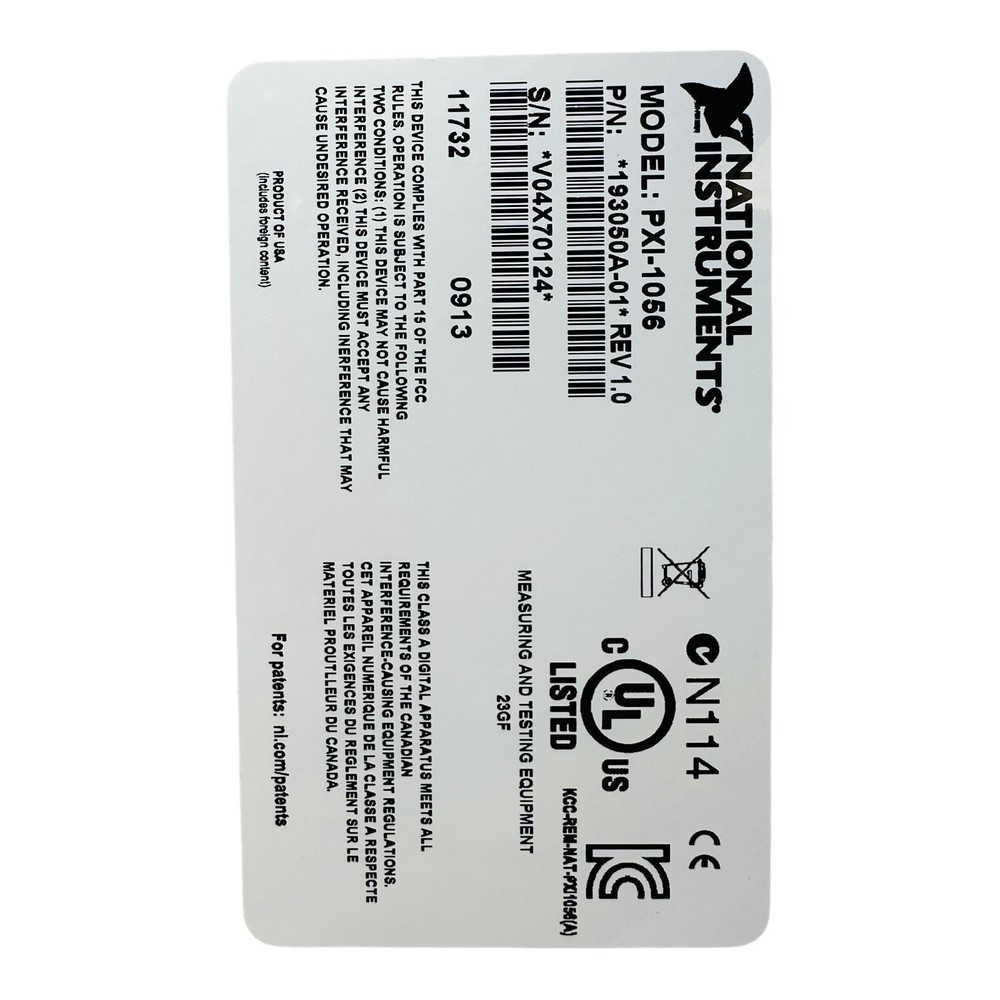 NATIONAL INSTRUMENTS NI PXI-1056 MAINFRAME