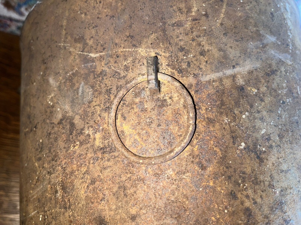 Antique Heavy Iron Cauldron Bucket