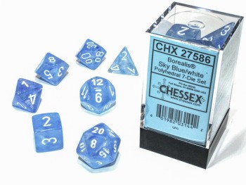 BOREALIS 7-DIE SET SKY BLUE/WHITE LUMINARY