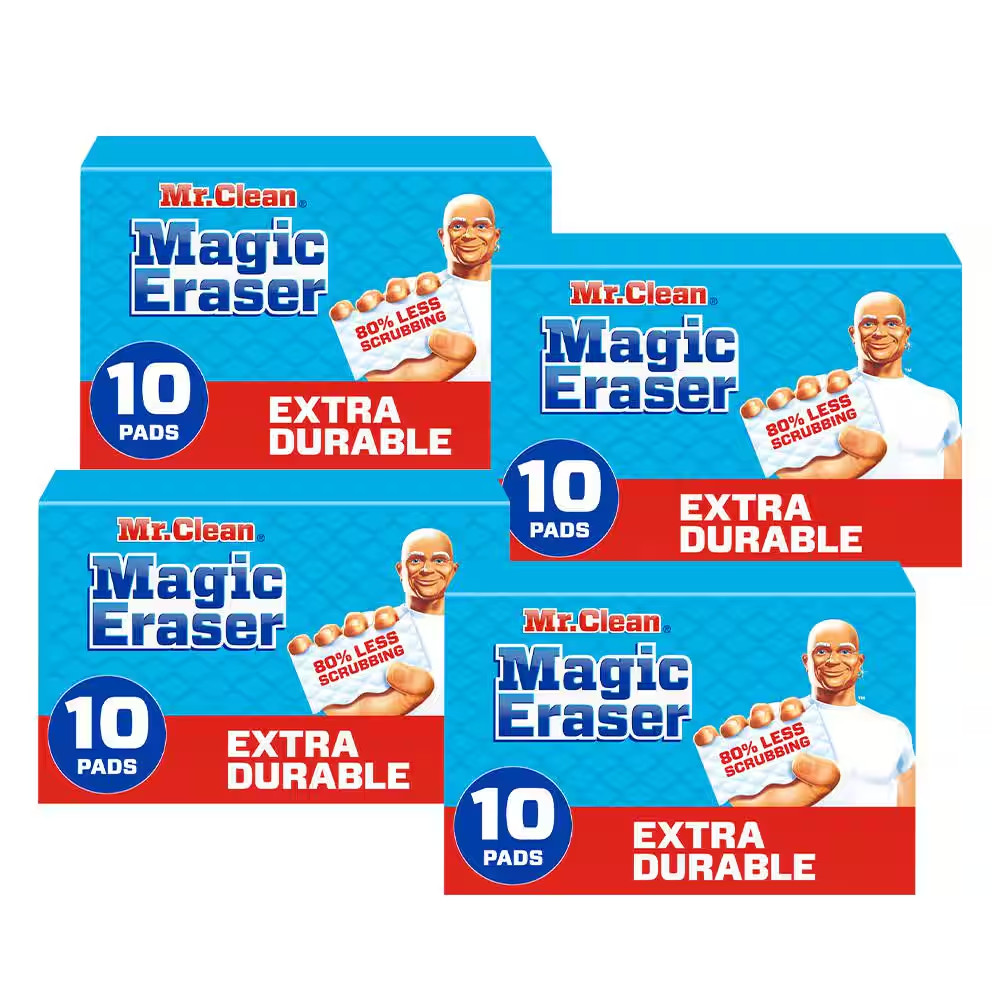 Extra Durable Magic Erasers Multi-Purpose Cleaning Sponge (10 Count, Multi-Pack