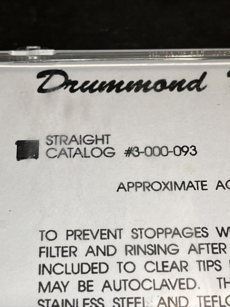 Drummond Manifold Tip Cleaning Wire Autoclavable Includes Manifold Case