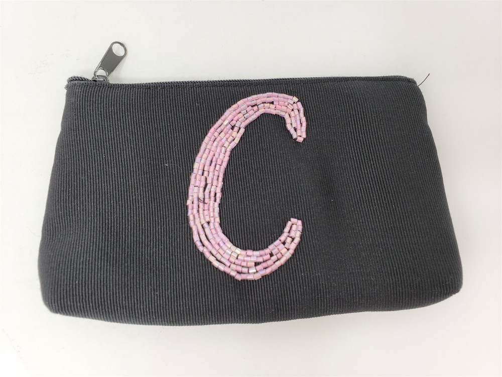 Small Black "C" Zippered Change Purse