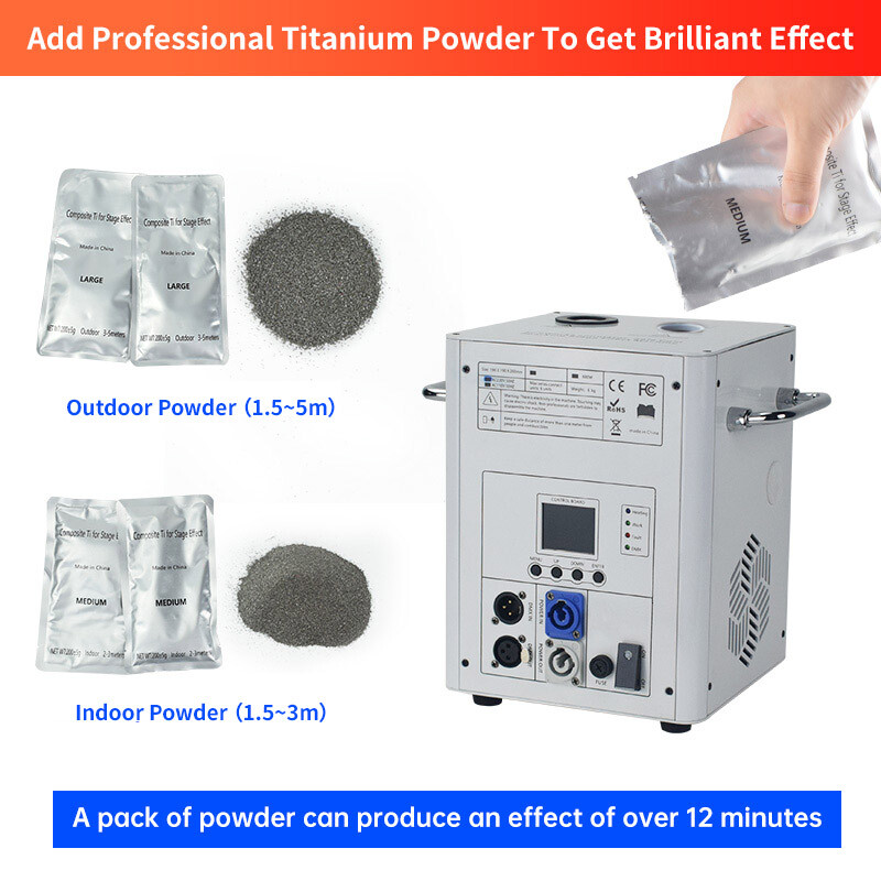 2Pcs Cold Spark Machine 750W Firework Machine DMX512 DJ Stage Effect with Handle