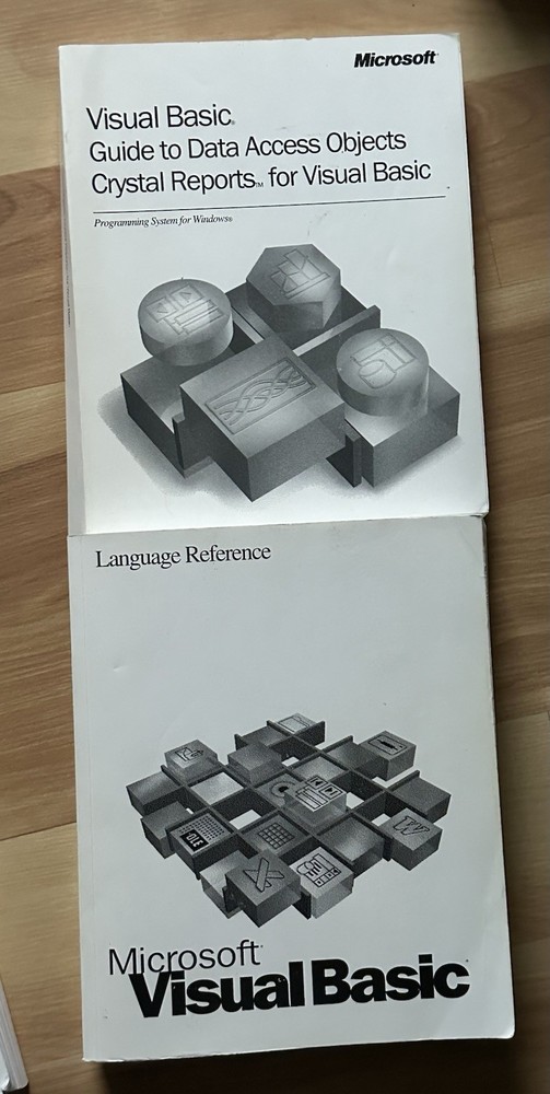 Set of 6 Microsoft Visual Basic Books + VB 6.0 Professional Edition for Windows