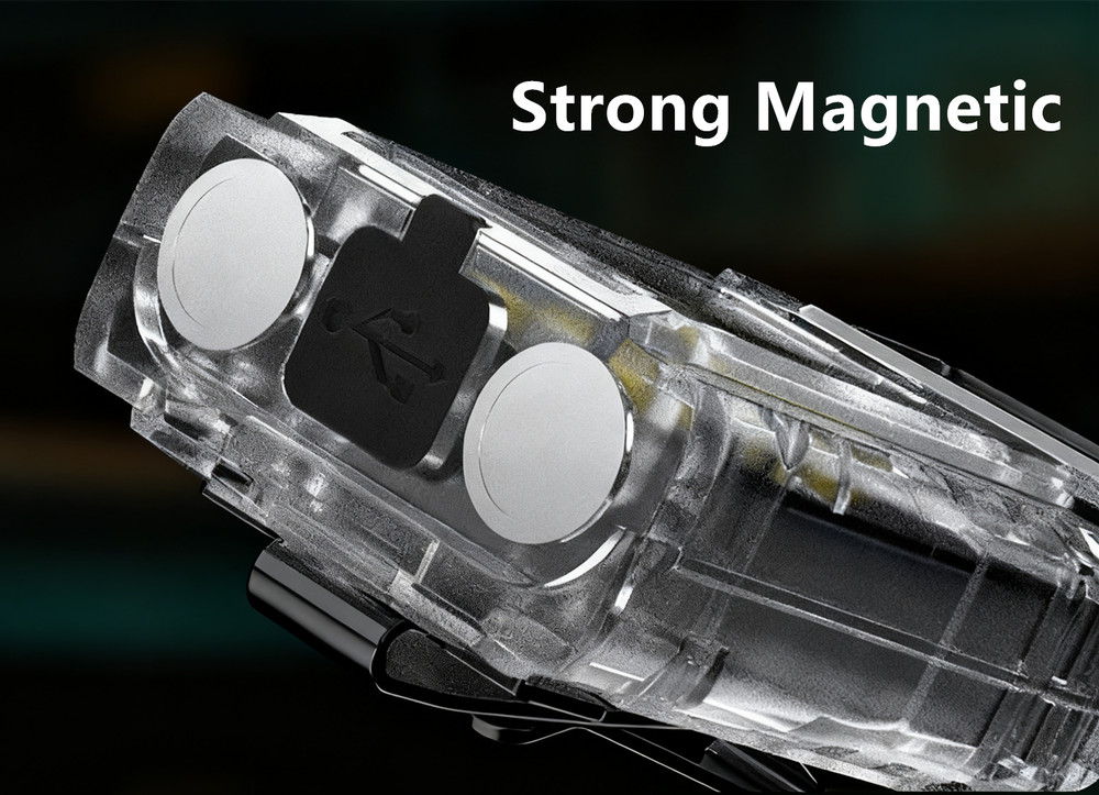 Portable Mini Pocket LED Flashlight Magnetic USB Rechargeable Torch Work Light