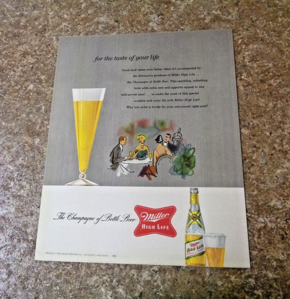 Miller High Life Beer Menu Cover