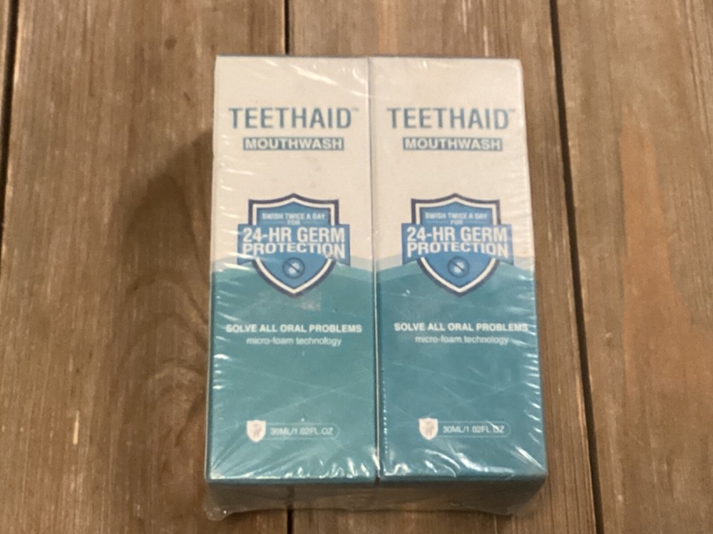 2 x Teethaid Mouthwash  Teeth Whitening Toothpaste Foam Refreshing Deep Clean