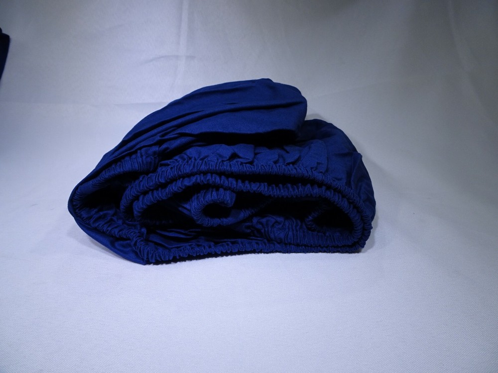 Bacati Crib Fitted Sheet 2 piece Set Navy Blue TF