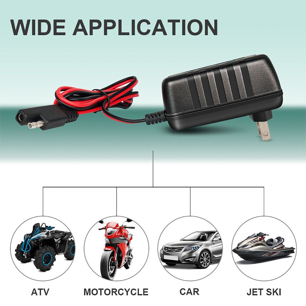 12V/6V automatic battery charger motorcycle trickle and float charge maintainer