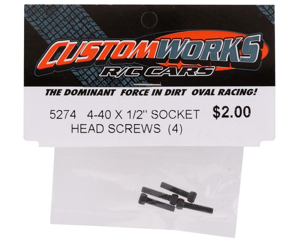 Custom Works 4-40x1/2" Socket Head Screw (4) [CSW5274]