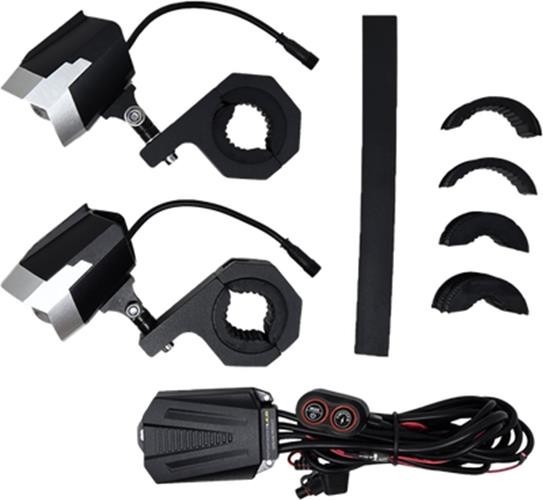 Pathfinder PL80LRS Dual Switchback LED Lights Silver/Black Wired Remote Pr