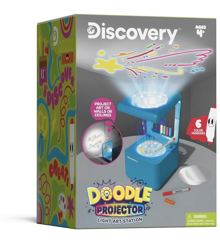 Discovery Doodle Projector Light Art Station Box IncompleteMissingMarkers &Discs