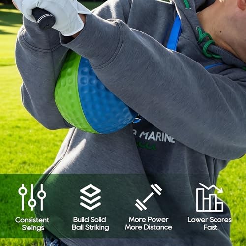 Golf Training Aid Ball – Forearm Connection Swing Trainer for Medium