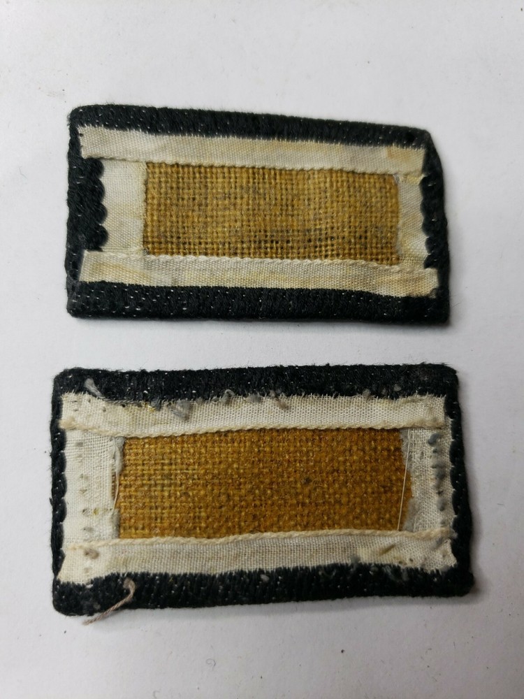 WWII German Collar Tab set of 2 Black