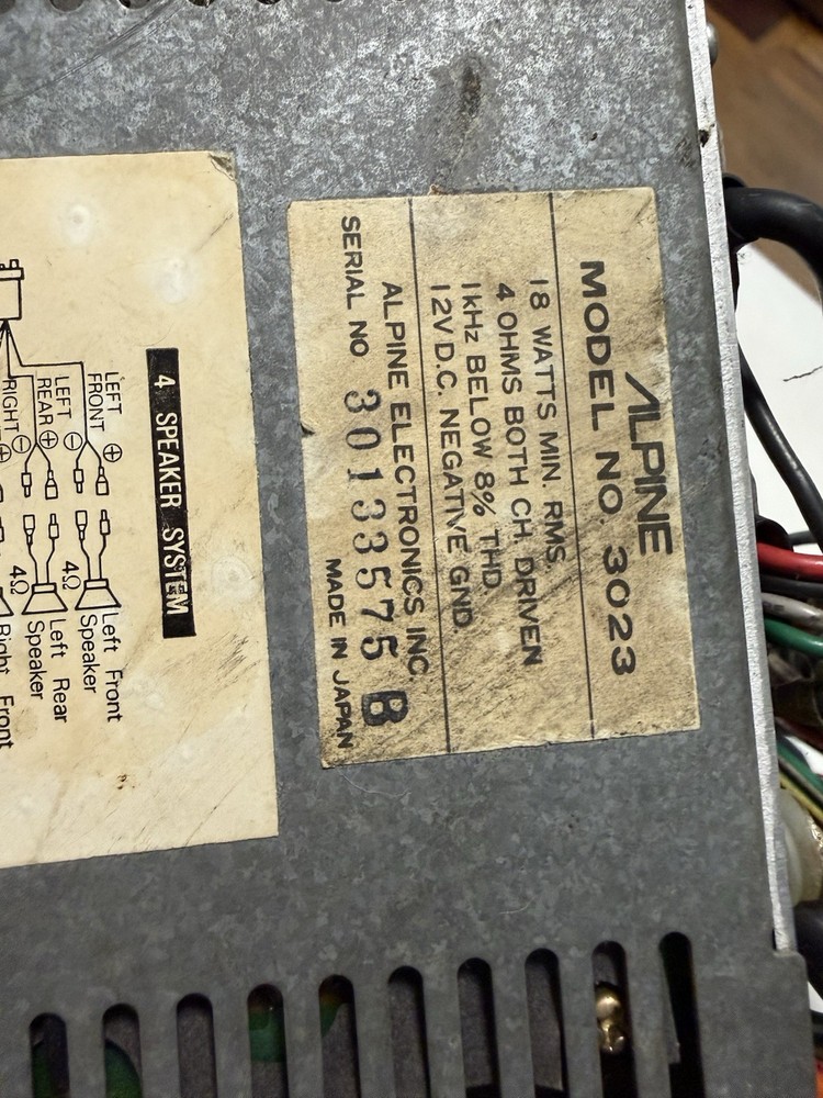 ALPINE 3023 OLD SCHOOL VINTAGE EQ EQUALIZER ( Untested)