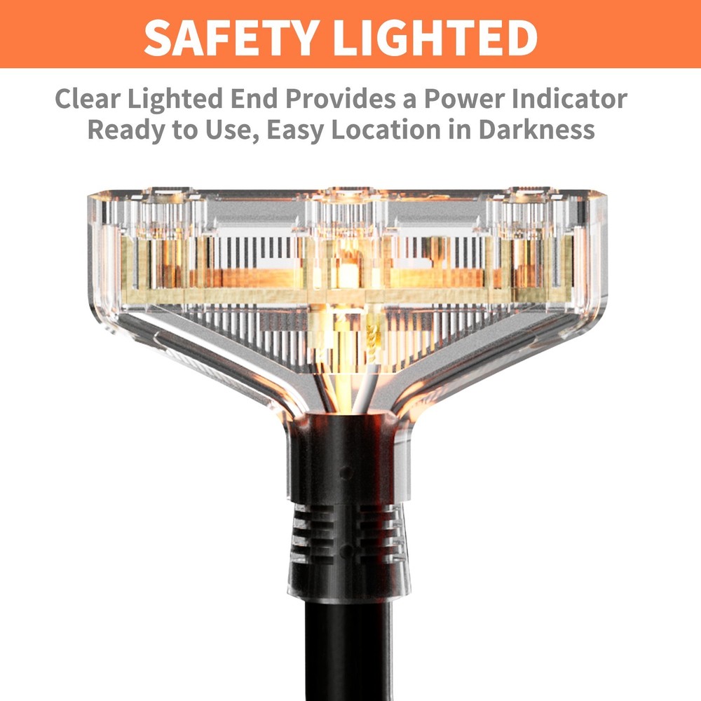 RV Generator Power Adapter 30AMP Male 3-Prong Plug to 3x 15 AMP Female cord