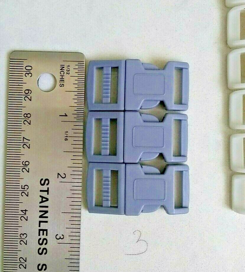Curved 1/2 Side Release Plastic Buckles 53 Pack