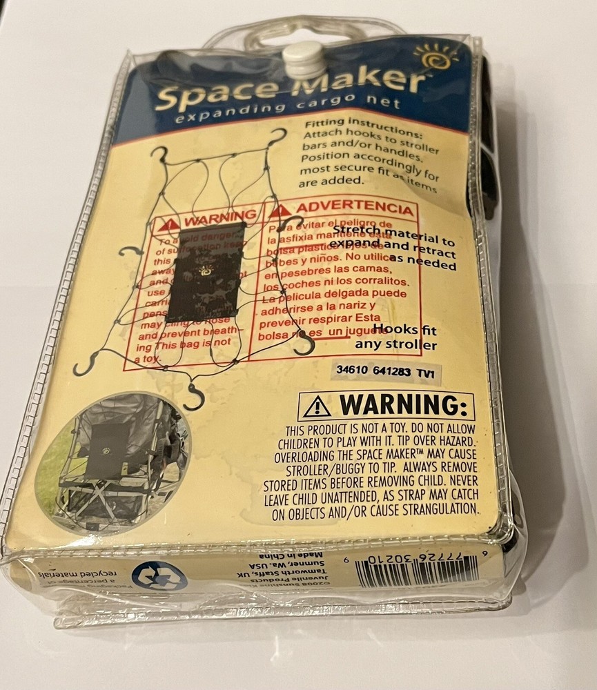 Sunshine Kids Space Maker ~ Stroller Expanding Cargo Net ~ Universal Fitting
