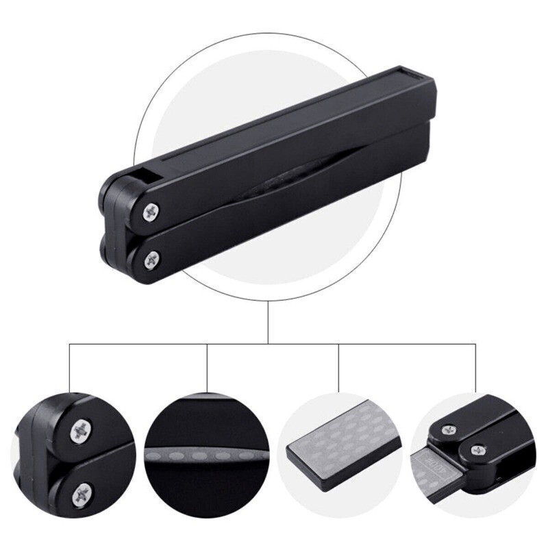 Portable Double-sided Fold Pocket Sharpener Diamond Knife Sharpening Stone Tool