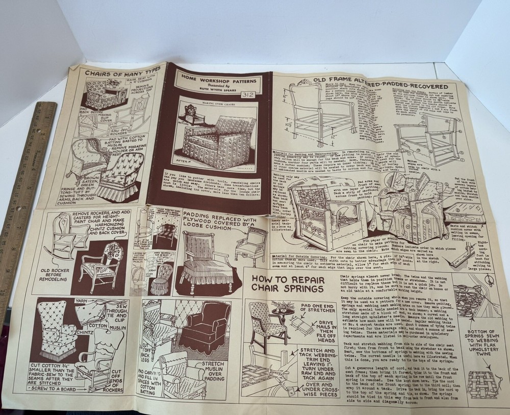 Ruth Wyeth Spears Home Workshop Pattern Making Over Chairs