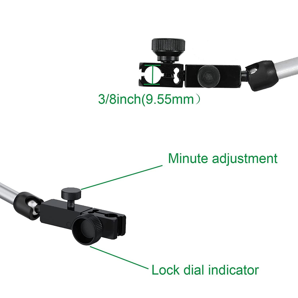 Magnetic Base Stand 176 lbs / 80 kg Max Pull for Dial Indicator (Silver)