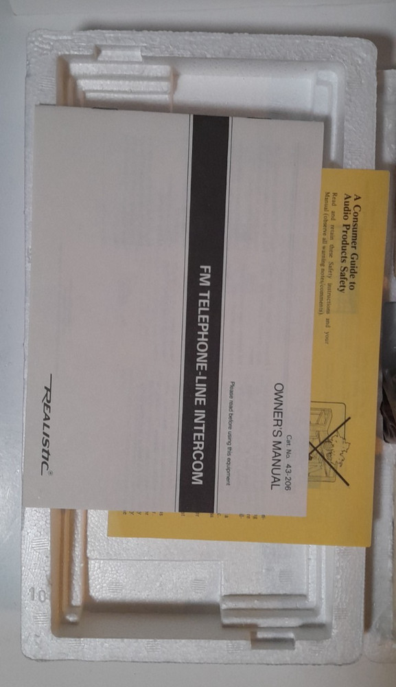 Realistic 2-Station FM Phone Line Intercom System 43-206