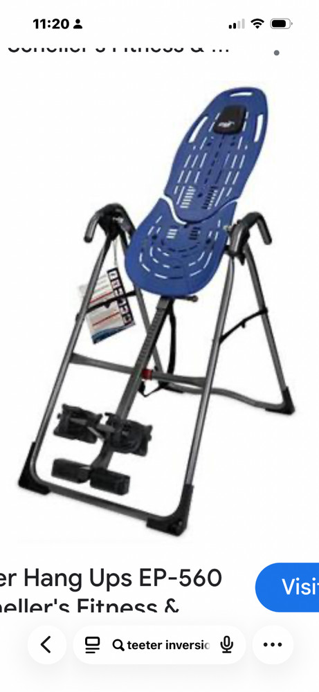 Teeter Hang Ups Inversion Table, good condition, dark blue