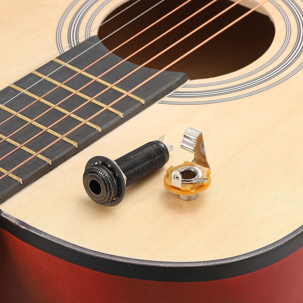 4PCS 1/4" Guitar Input Jack Gold