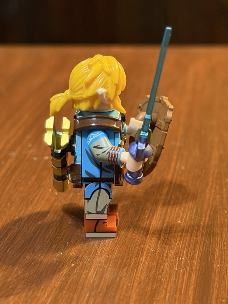 Link Blue Tunic BOTW Custom Minifigure Bricks Toy