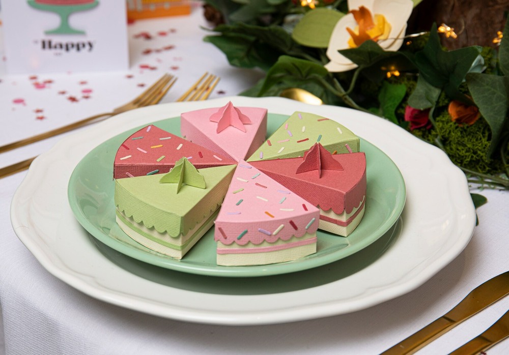 Sizzix Thinlits Cake Slice Box 10PK set #665883 Retail $28.99 by Kath Breen