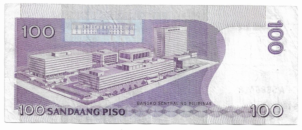 PHILIPPINES 100 PESO MANUEL ROXAS 2009 CIRCULATED BANK NOTE