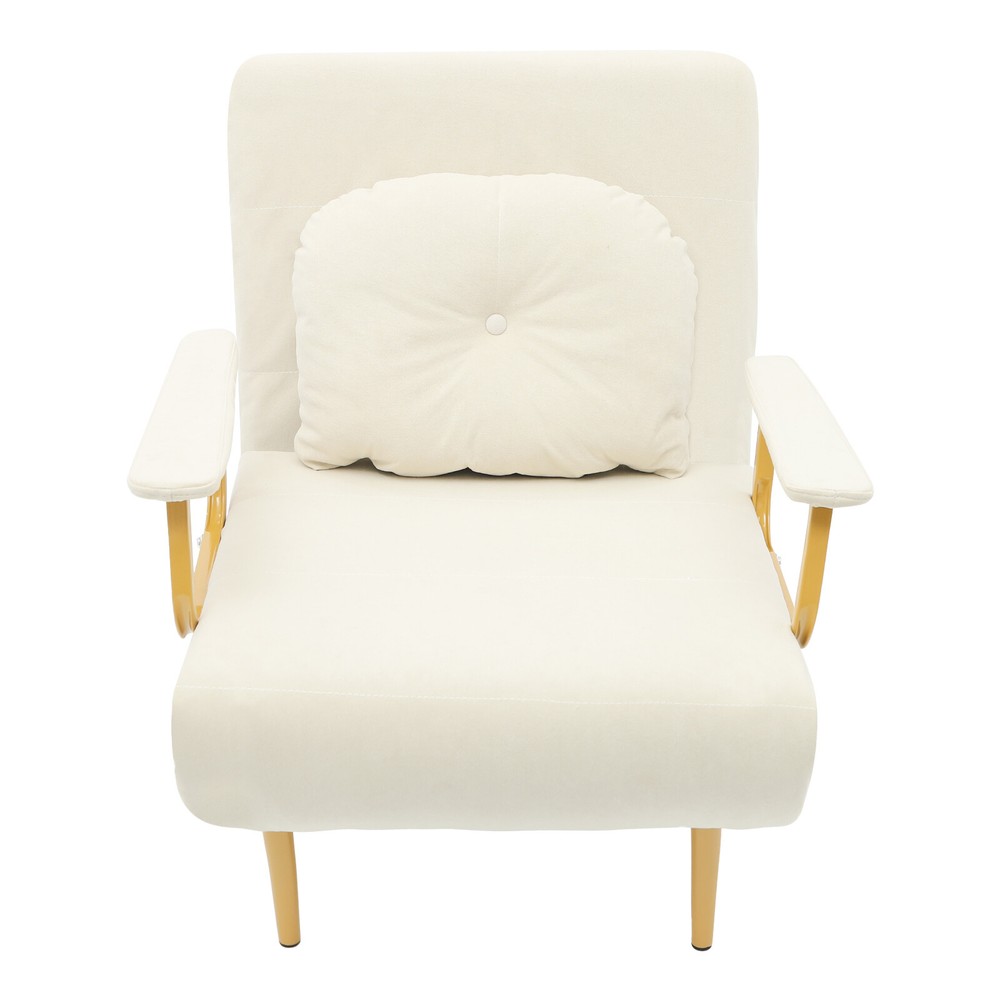 Folding Sofa Bed Convertible Sofa Bed with Pillow & 5-Gear Adjustable Backrest