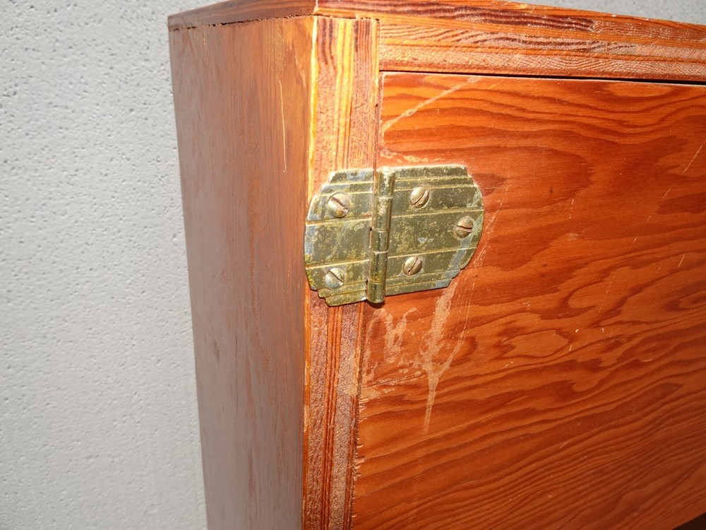 Vintage Mid Century Handmade Brown Bookcase
