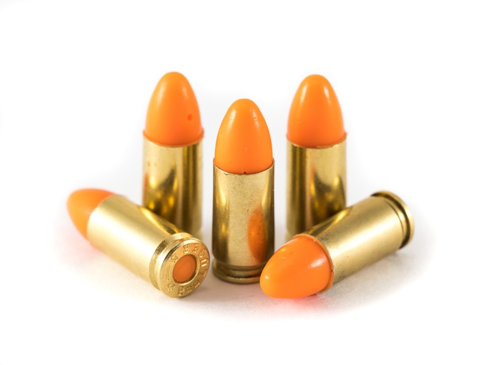9mm Dummy Ammo Training Inert Snap Cap Rounds 5 Pack