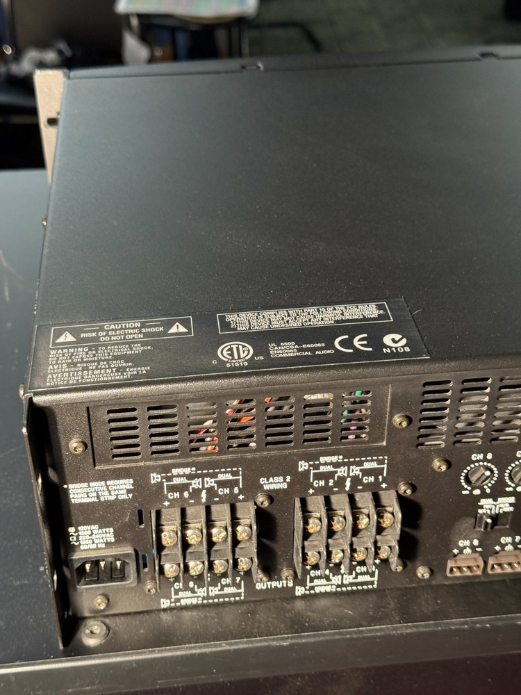 Crown CTs 8200 8-Channel 200W Power Amplifier -Excellent